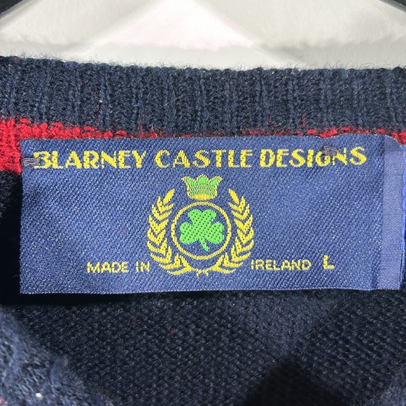 Blarney Castle Designs Ireland Men's Size Large Golf Wool Blend Crewneck Sweater - Picture 4 of 5